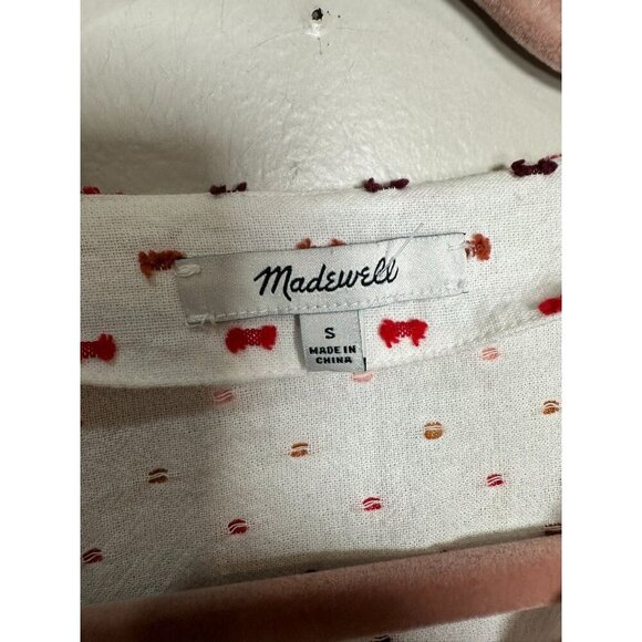 Madewell Ruffle‑Hem Wrap Top in Clipdot Size Small Embroidered As Seen on TV - Picture 3 of 10